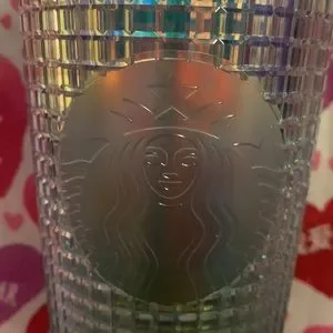 Starbucks | Accessories | Starbucks January 223 Release Disco Teal Blue  Gradient Grid Cold Cup | Poshmark